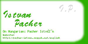 istvan pacher business card